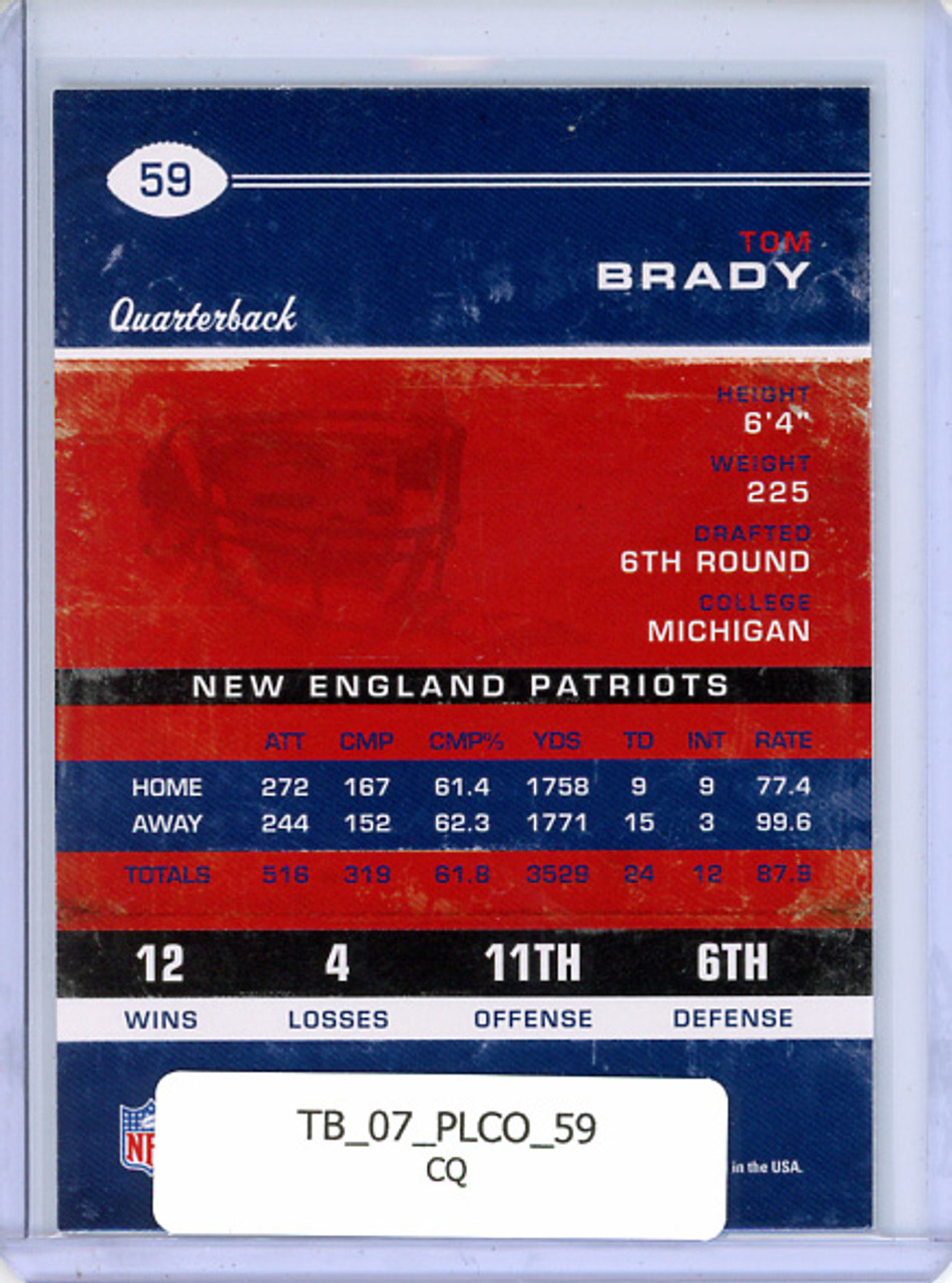 Tom Brady 2007 Playoff Contenders #59 (CQ)