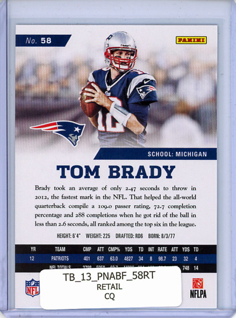 Tom Brady 2013 Absolute #58 Retail (CQ)