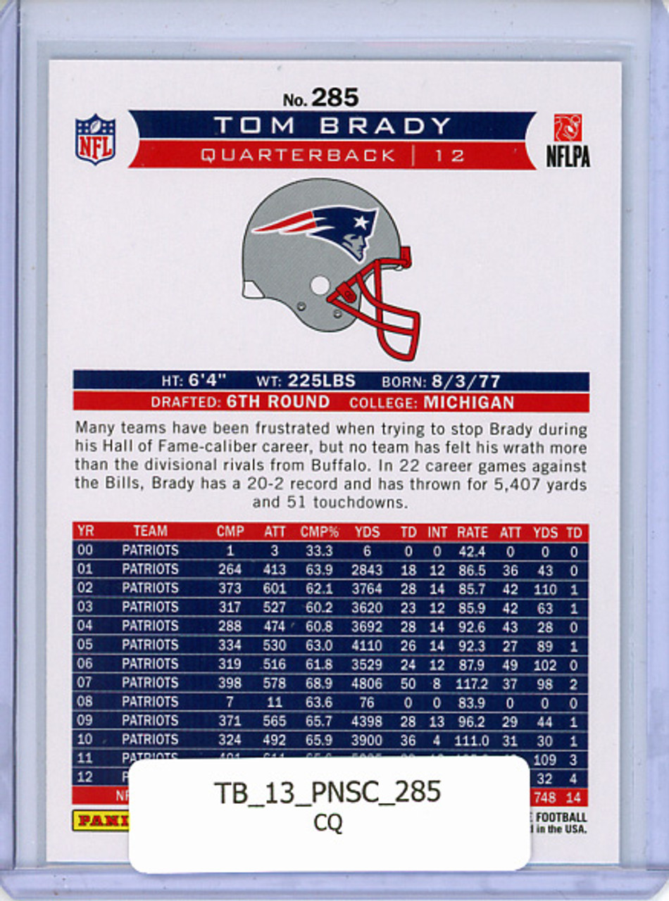 Tom Brady 2013 Score #285 Franchise (CQ)