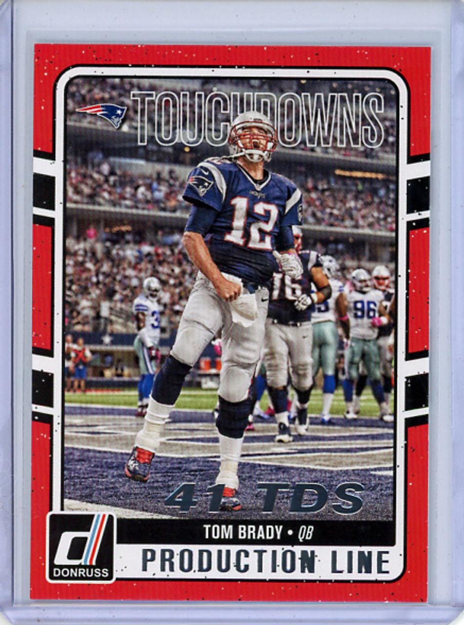 Tom Brady 2016 Donruss, Production Line Touchdowns #12 (CQ)