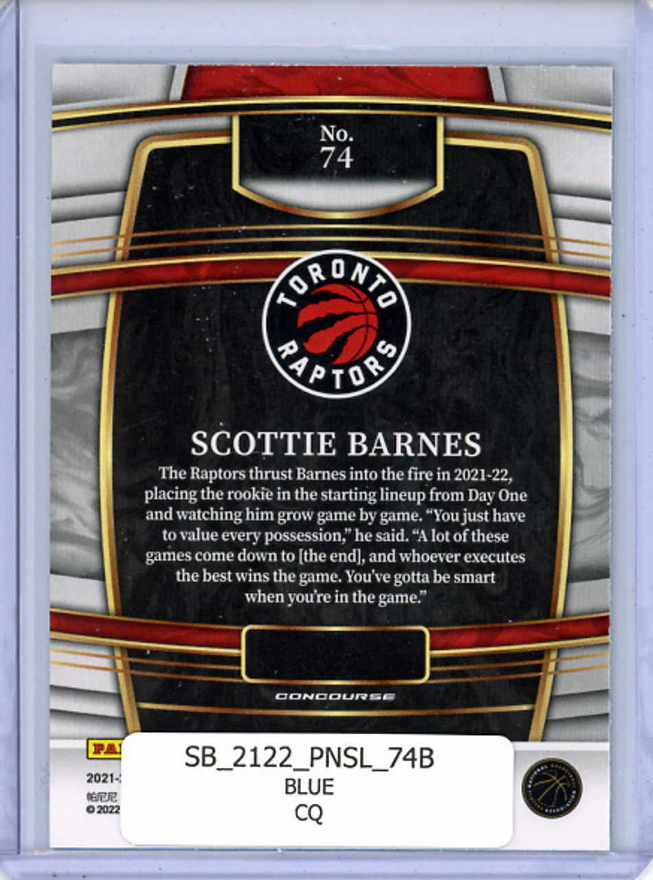 Scottie Barnes 2021-22 Select #74 Concourse Blue (CQ)