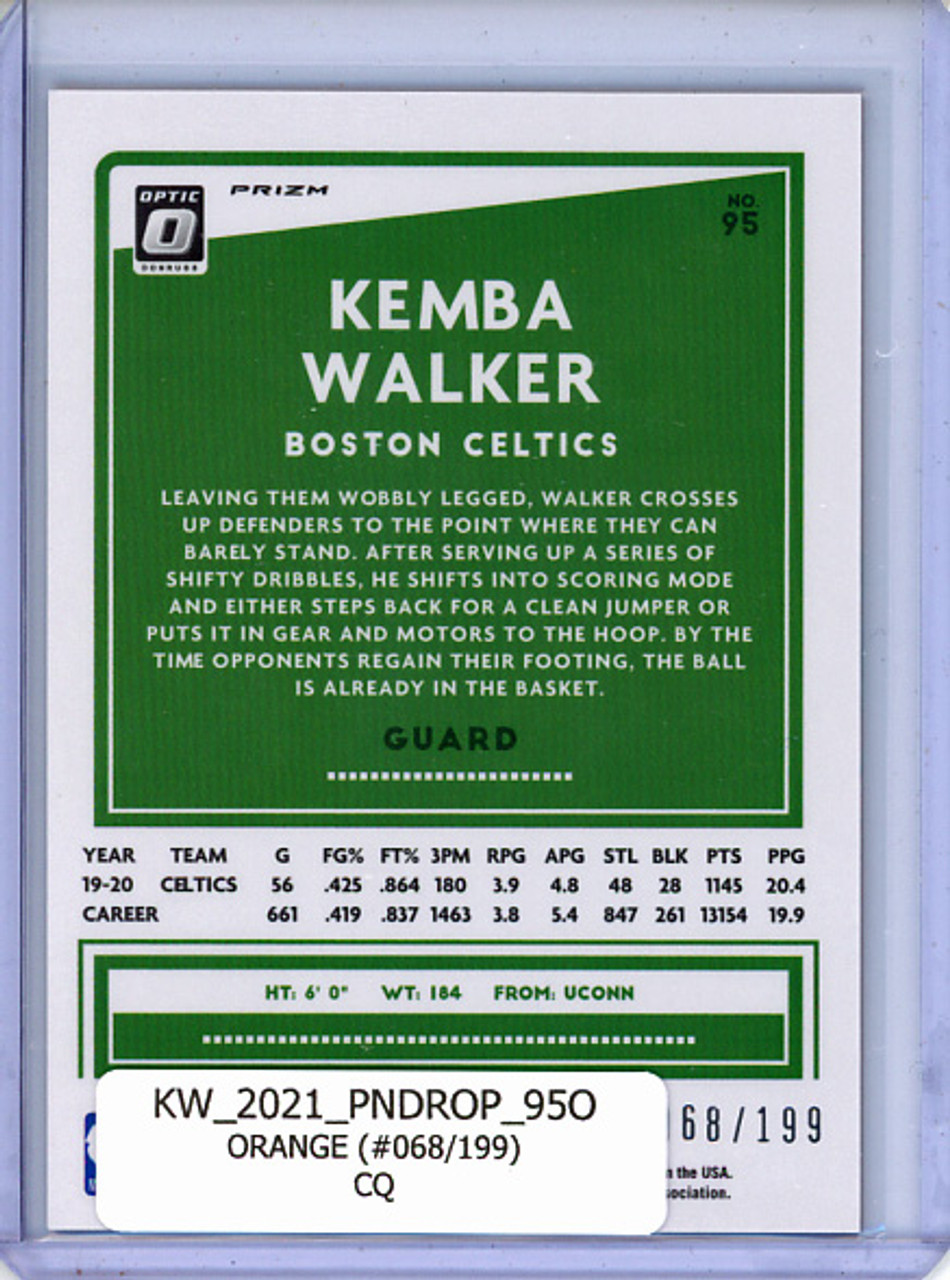 Kemba Walker 2020-21 Donruss Optic #95 Orange (#068/199) (CQ)