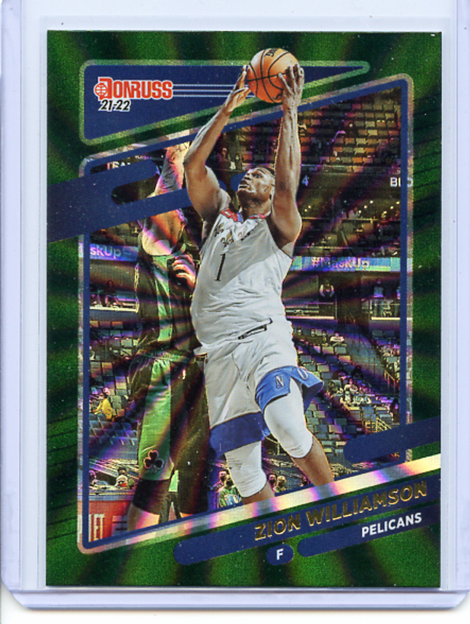 Zion Williamson 2021-22 Donruss #189 Holo Green Laser (1)