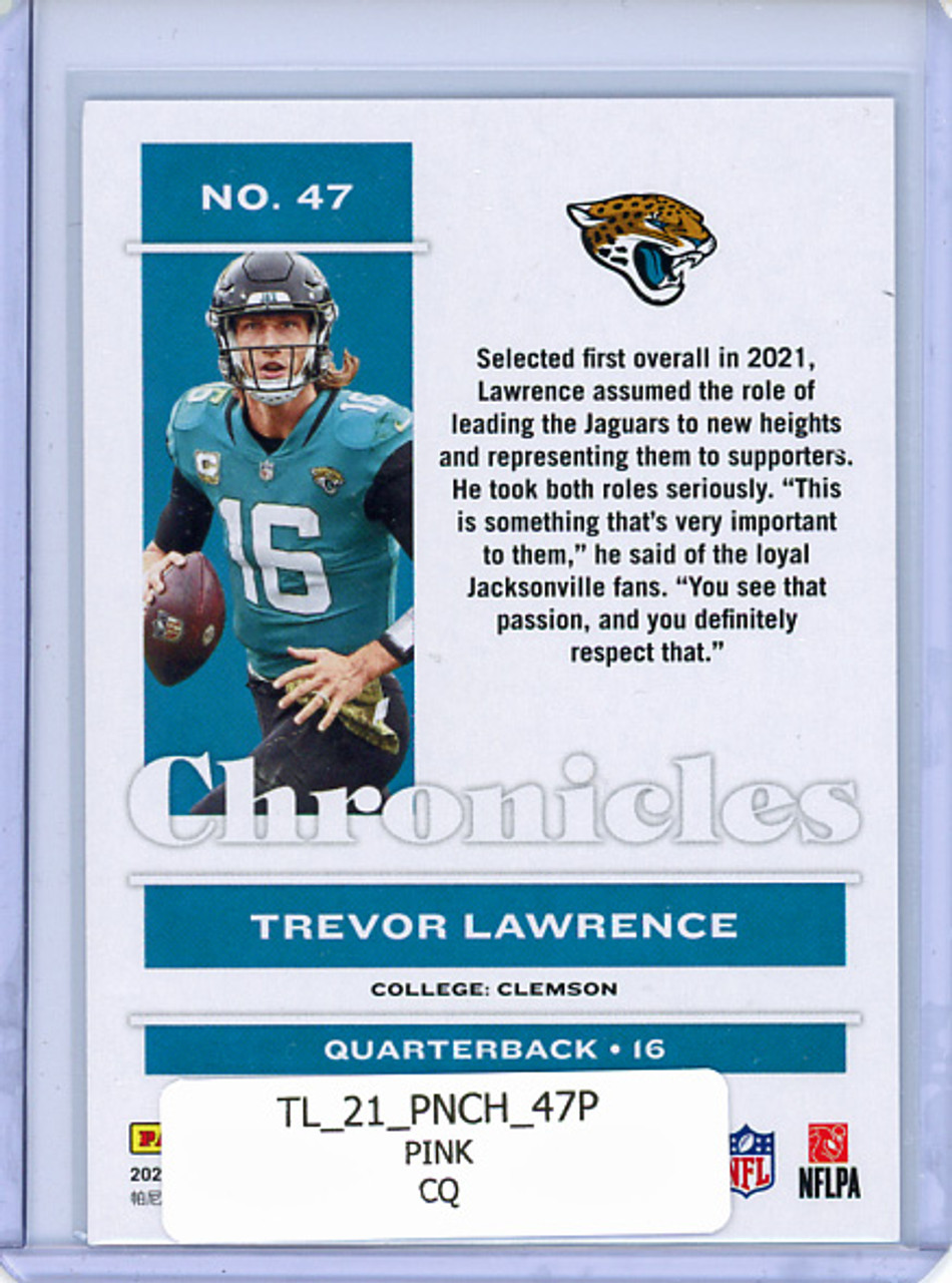 Trevor Lawrence 2021 Chronicles #47 Pink (CQ)
