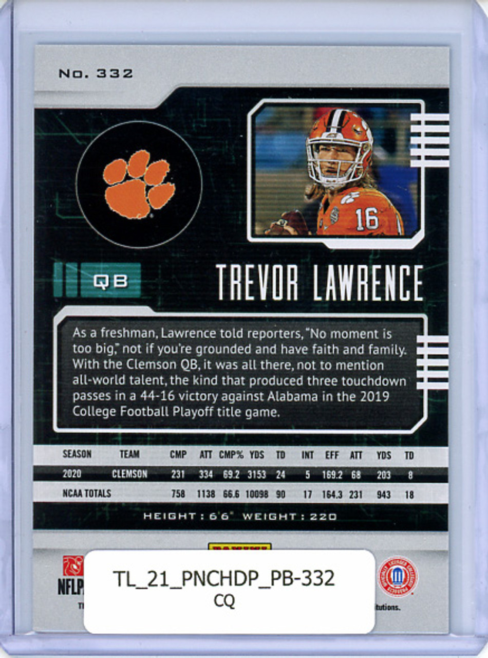 Trevor Lawrence 2021 Chronicles Draft Picks, Playbook #332 (CQ)