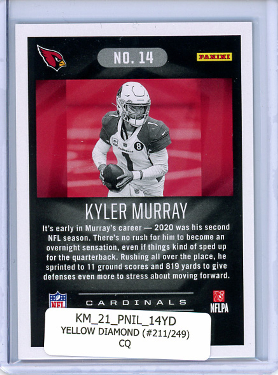 Kyler Murray 2021 Illusions #14 Yellow Diamond (#211/249) (CQ)