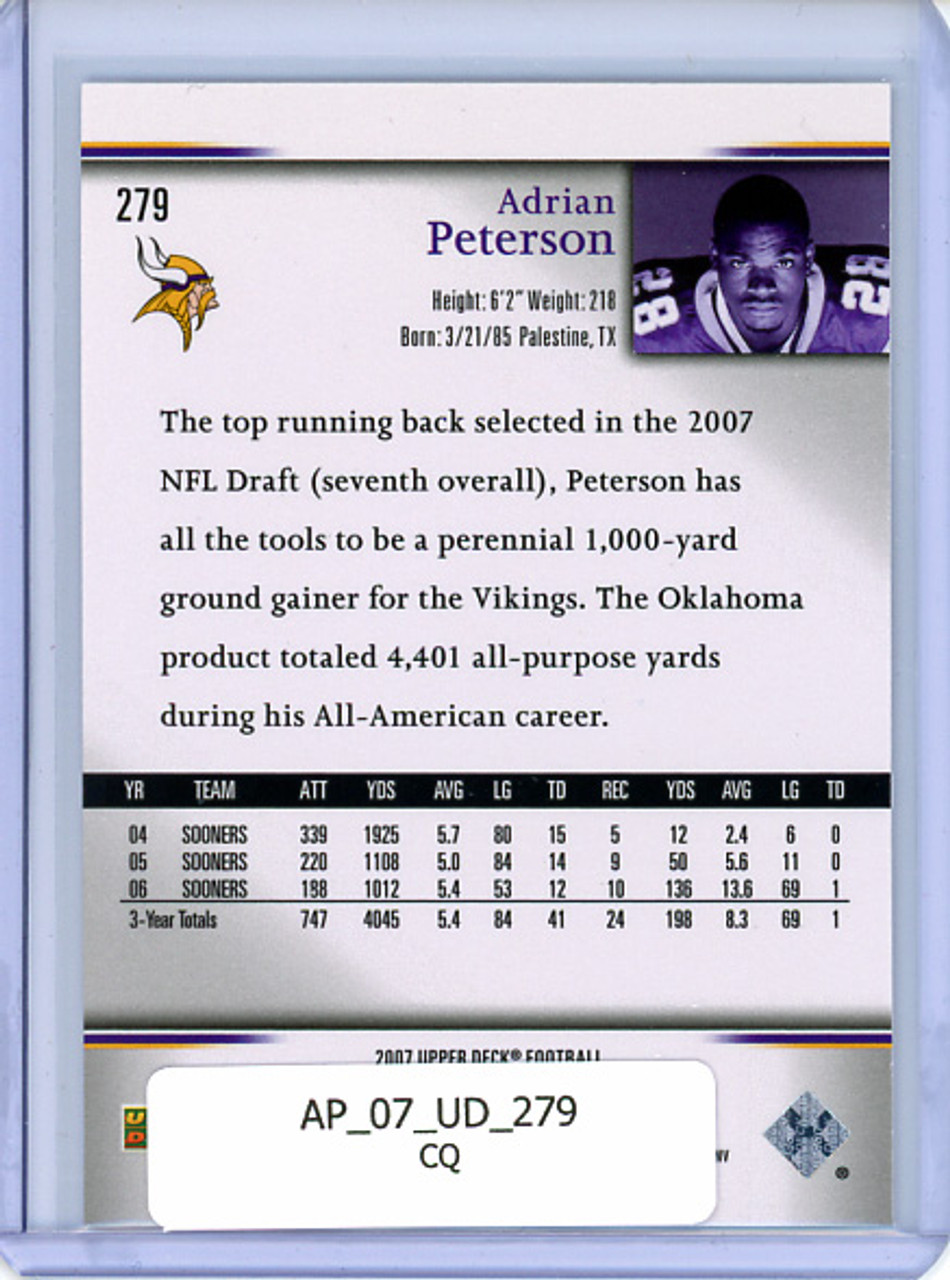 Adrian Peterson 2007 Upper Deck #279 (CQ)