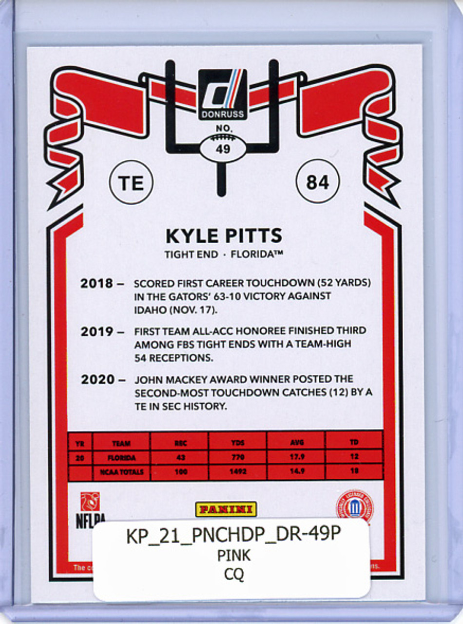 Kyle Pitts 2021 Chronicles Draft Picks, Donruss #49 Pink (CQ)