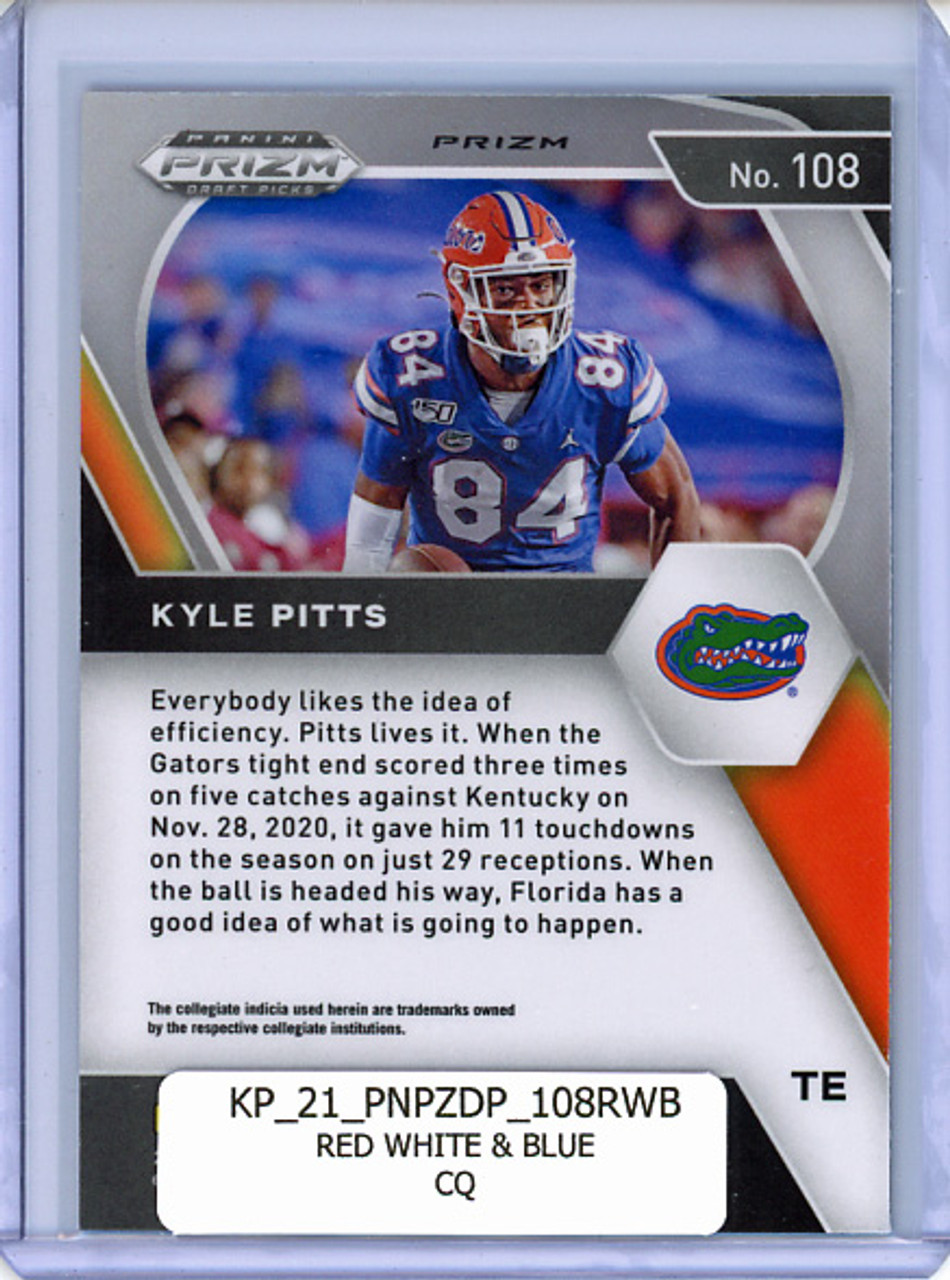 Kyle Pitts 2021 Prizm Draft Picks #108 Red White & Blue (CQ)