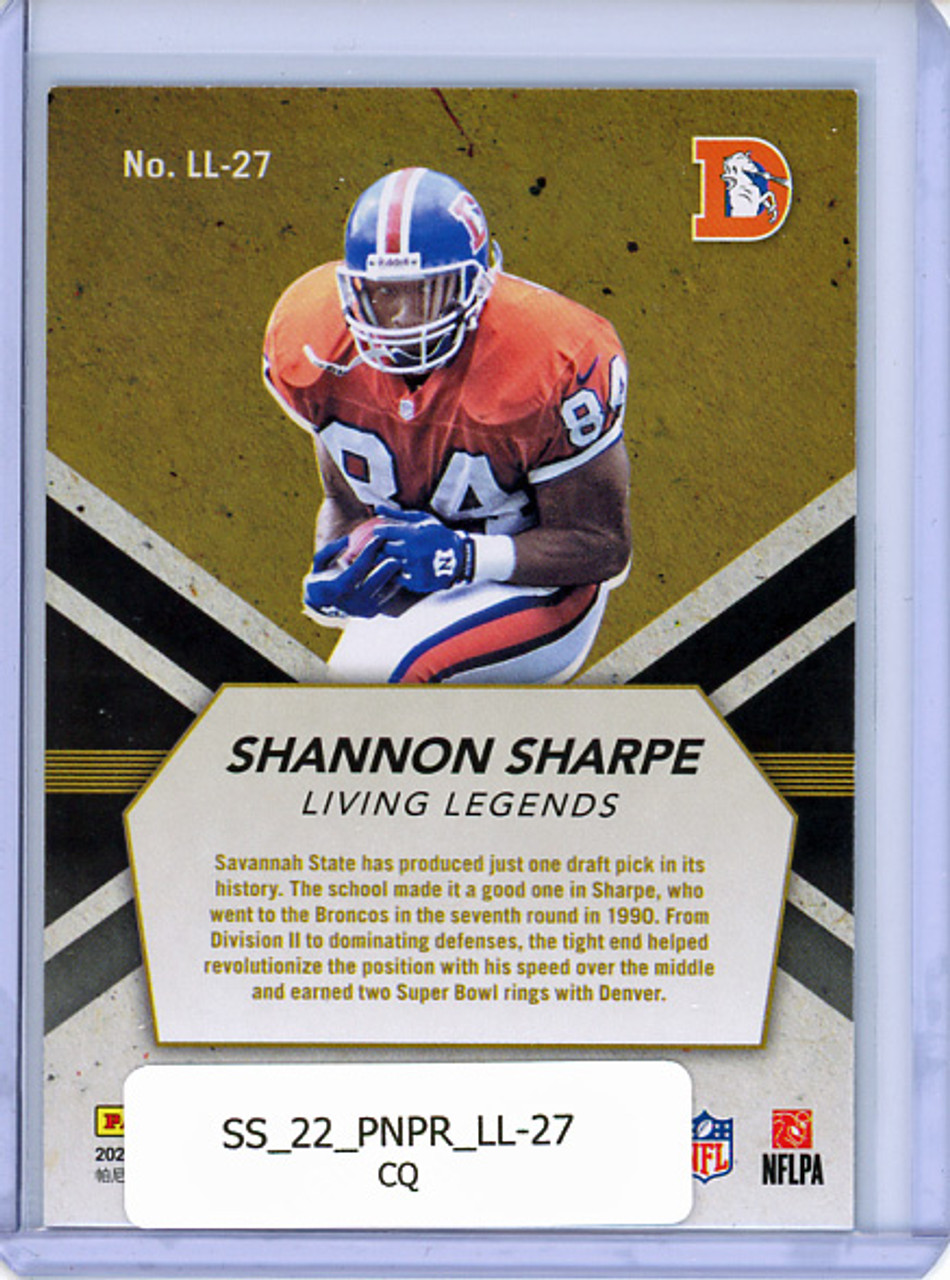Shannon Sharpe 2022 Prestige, Living Legends #LL-27 (CQ)