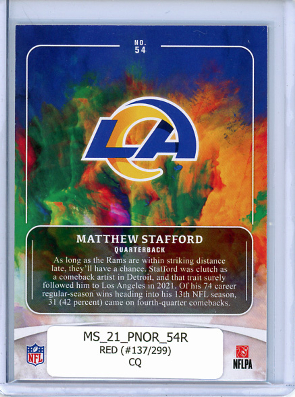 Matthew Stafford 2021 Origins #54 Red (#137/299) (CQ)