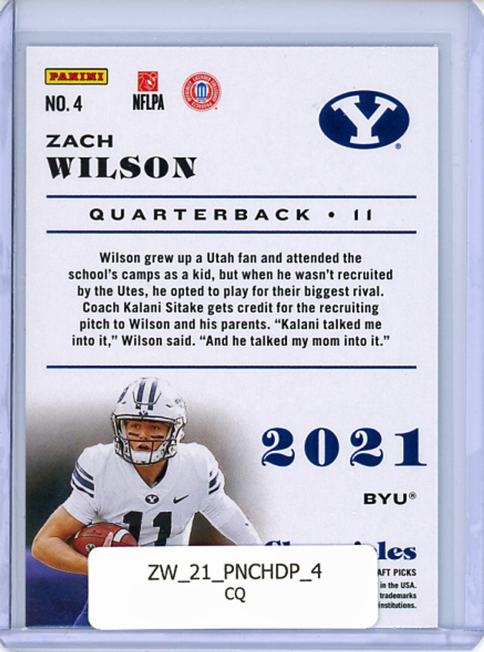 Zach Wilson 2021 Chronicles Draft Picks #4 (CQ)