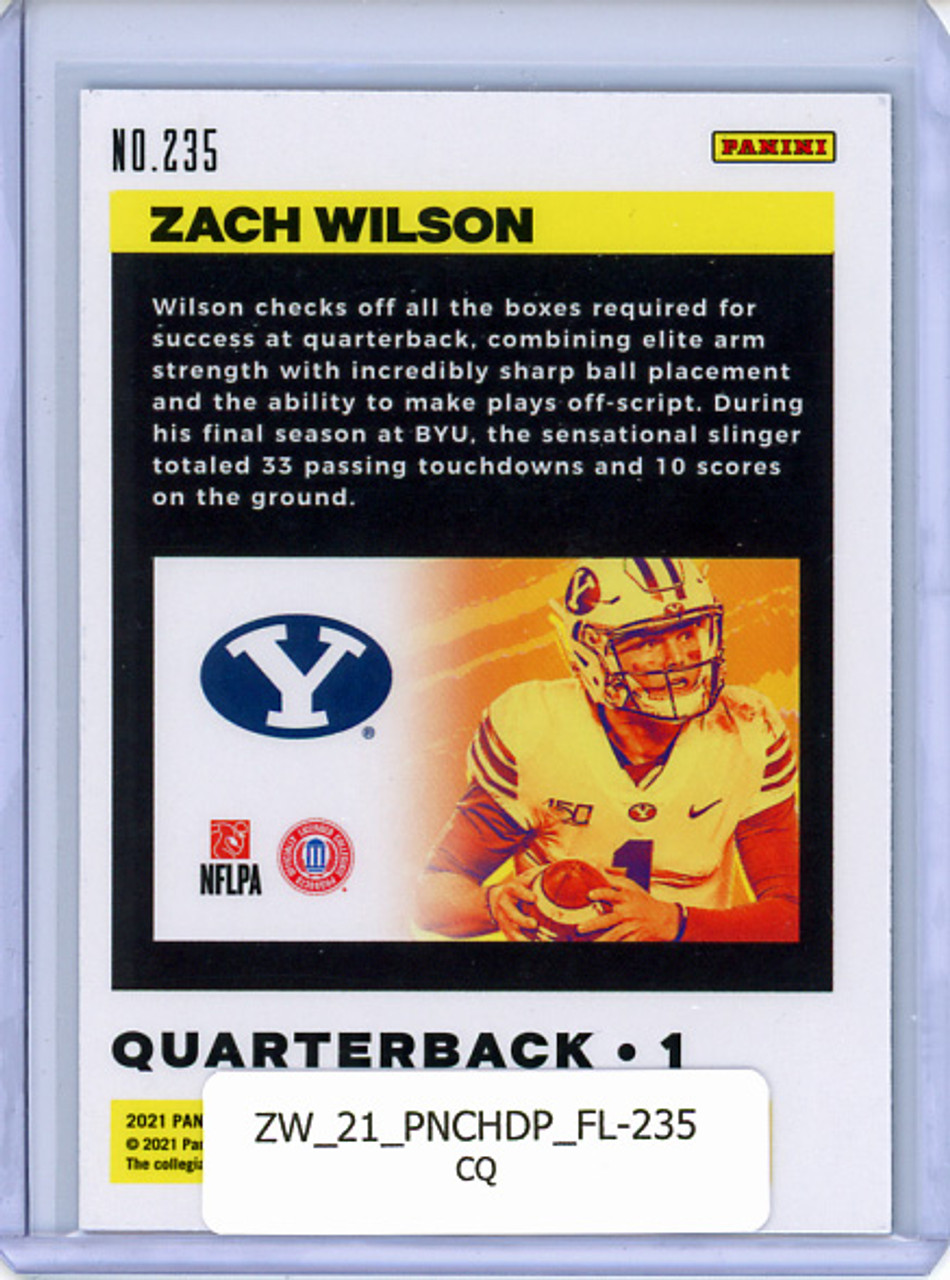 Zach Wilson 2021 Chronicles Draft Picks, Flux #235 (CQ)