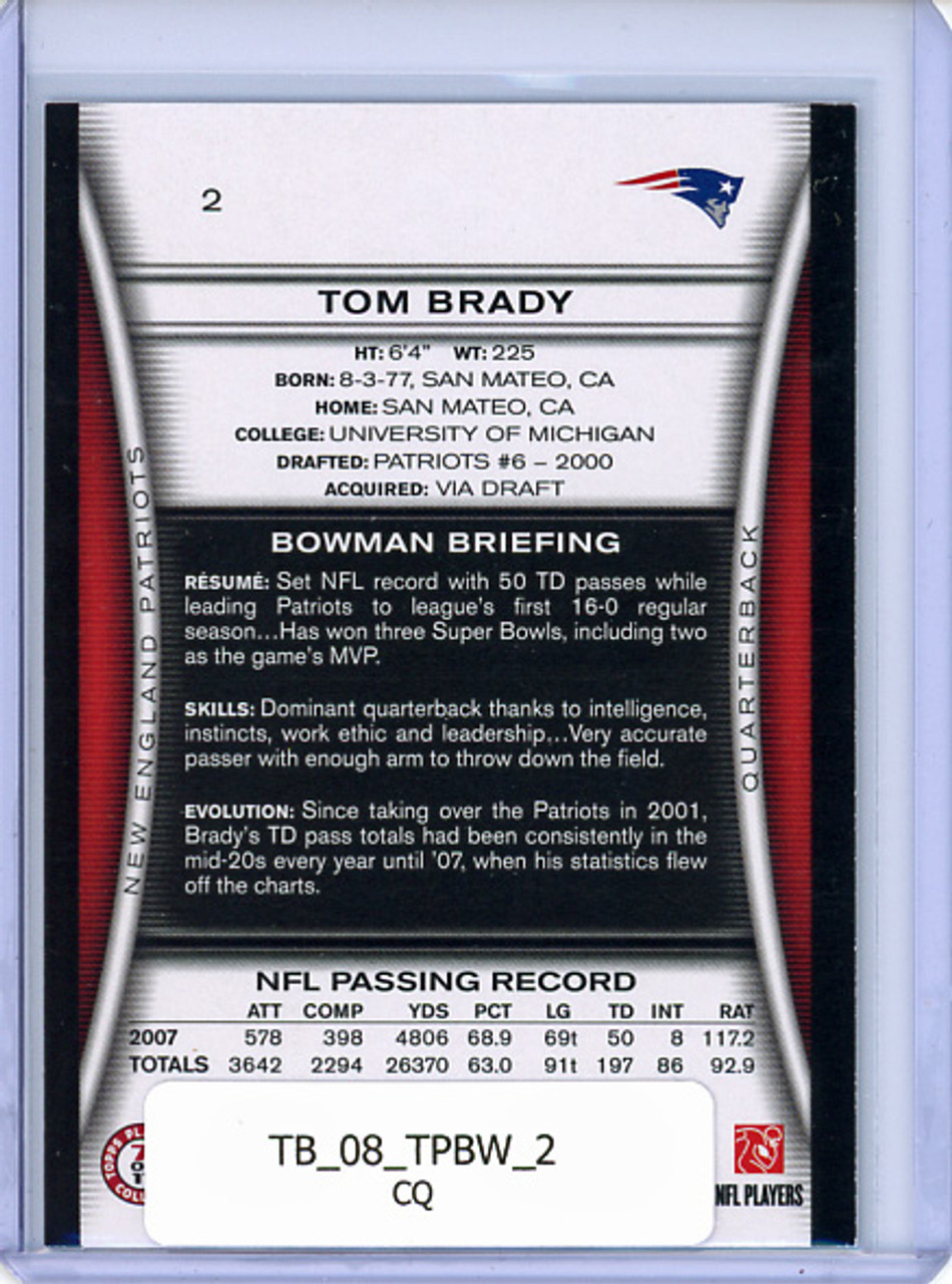 Tom Brady 2008 Bowman #2 (CQ)