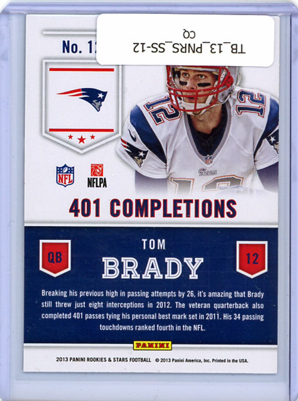 Tom Brady 2013 Rookies & Stars, Statistical Standouts #12 (CQ)