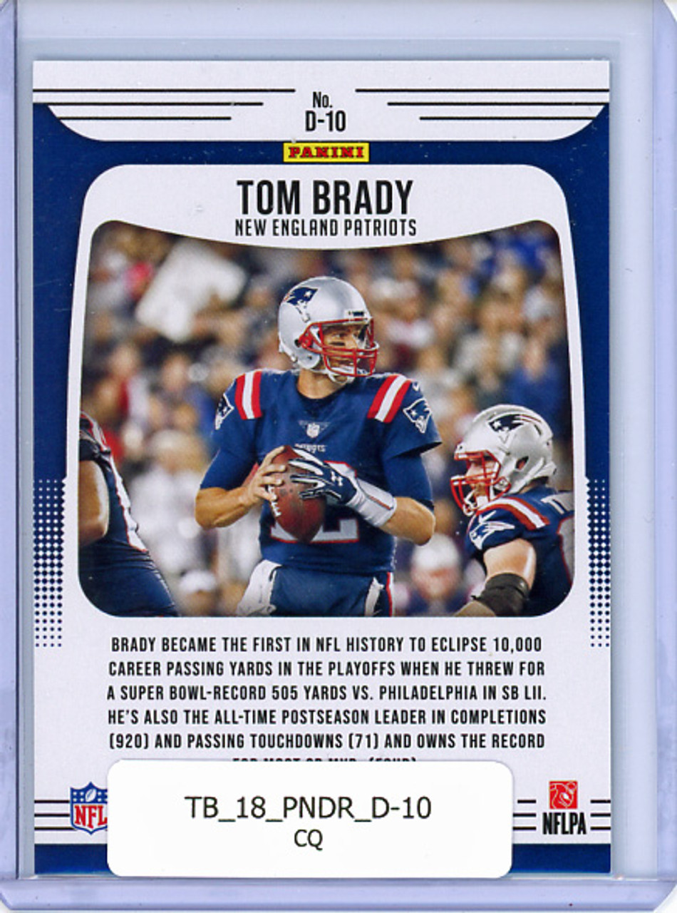 Tom Brady 2018 Donruss, Dominators #D-10 (CQ)