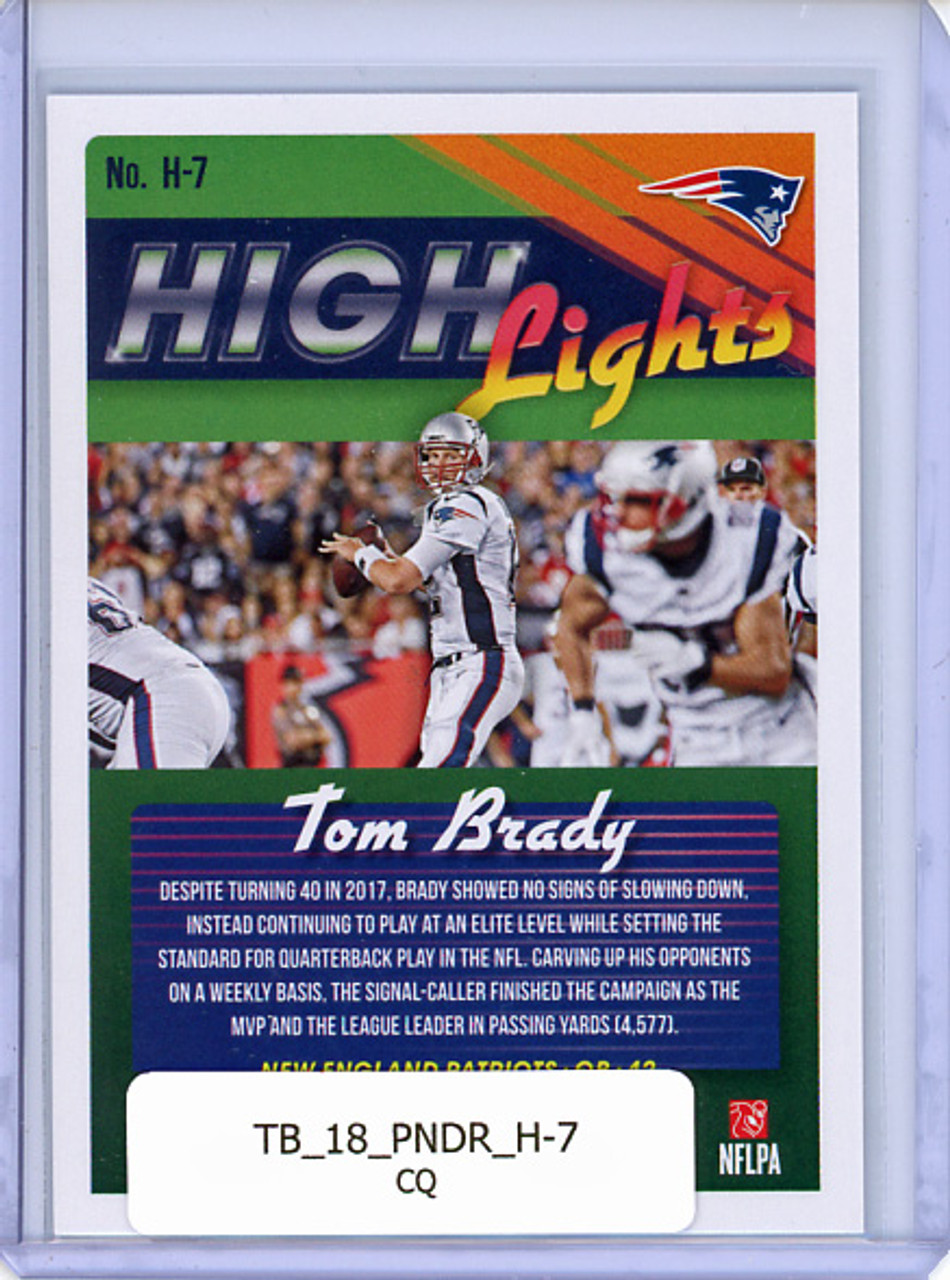 Tom Brady 2018 Donruss, Highlights #H-7 (CQ)