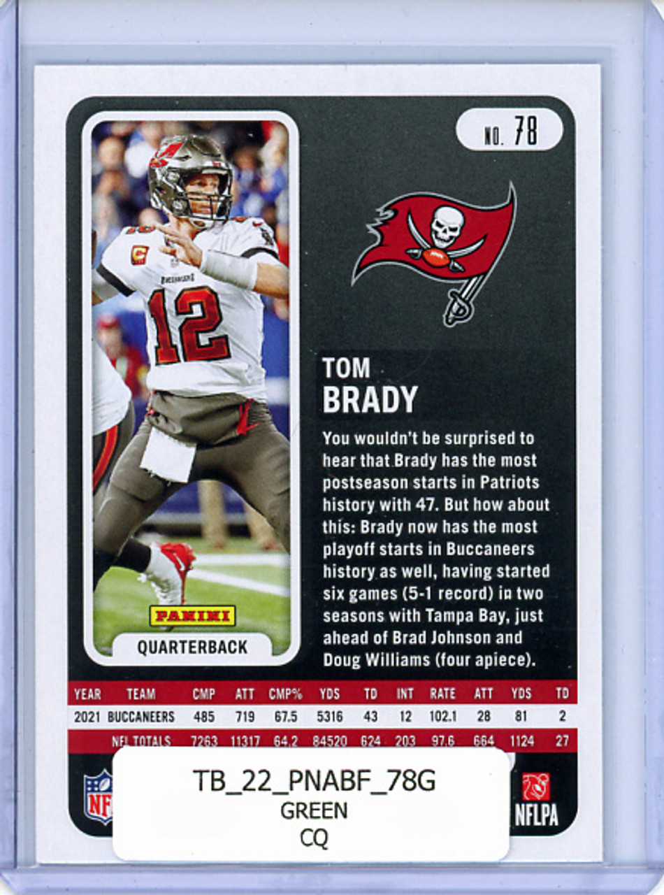 Tom Brady 2022 Absolute #78 Green (CQ)