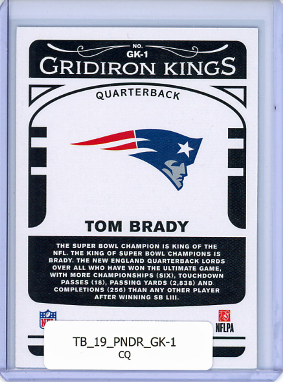 Tom Brady 2019 Donruss, Gridiron Kings #GK-1 (CQ)