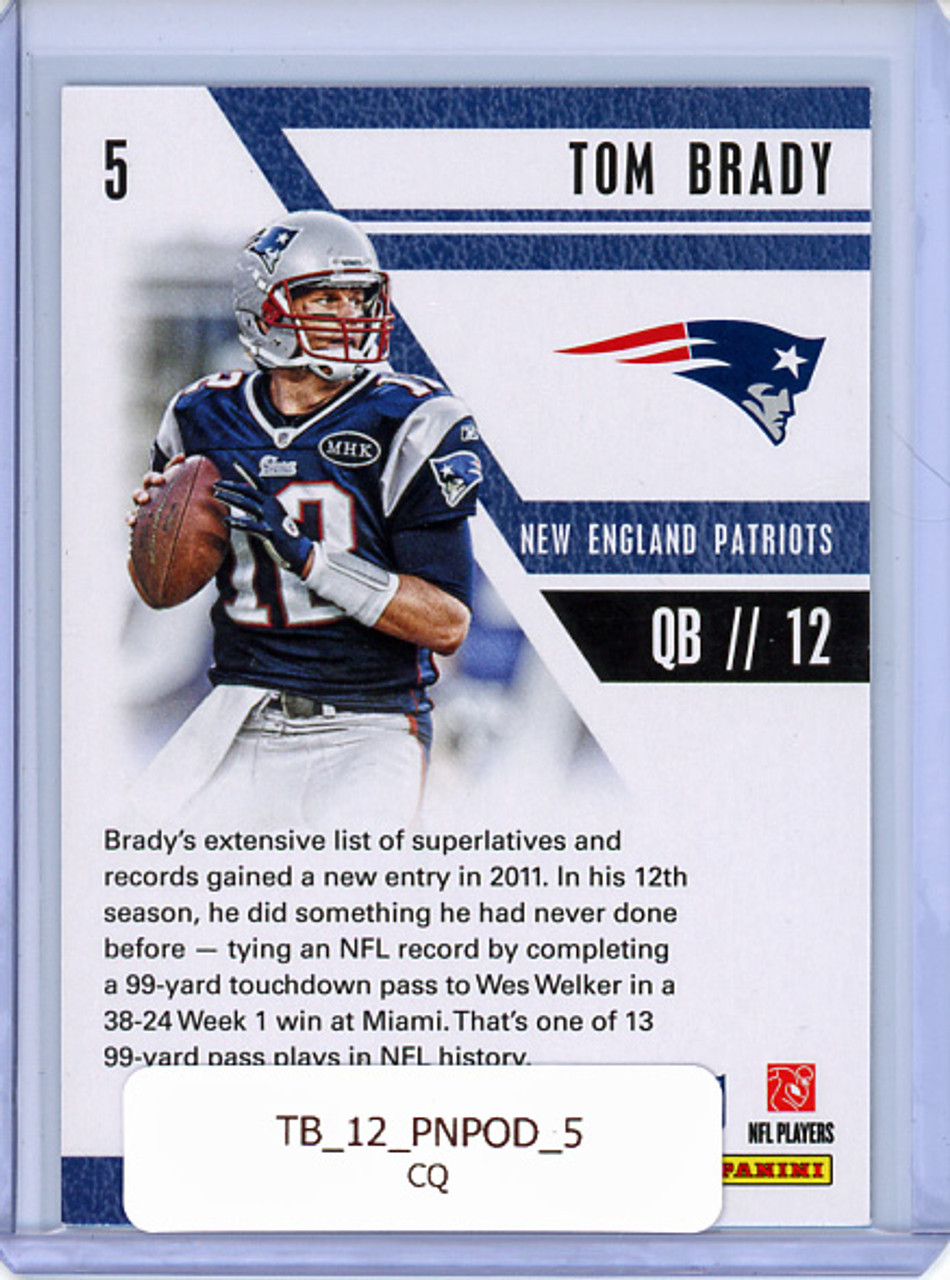 Tom Brady 2012 Panini Player of the Day #5 (CQ)