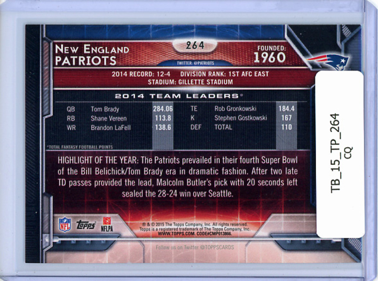 Tom Brady, New England Patriots 2015 Topps #264 (CQ)