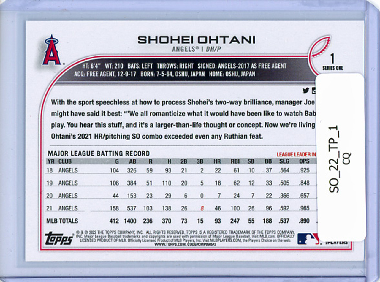 Shohei Ohtani 2022 Topps #1 (CQ)