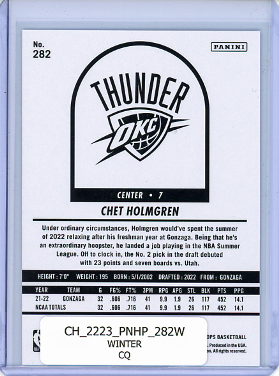 Chet Holmgren 2022-23 Hoops #282 Tribute Winter (CQ)