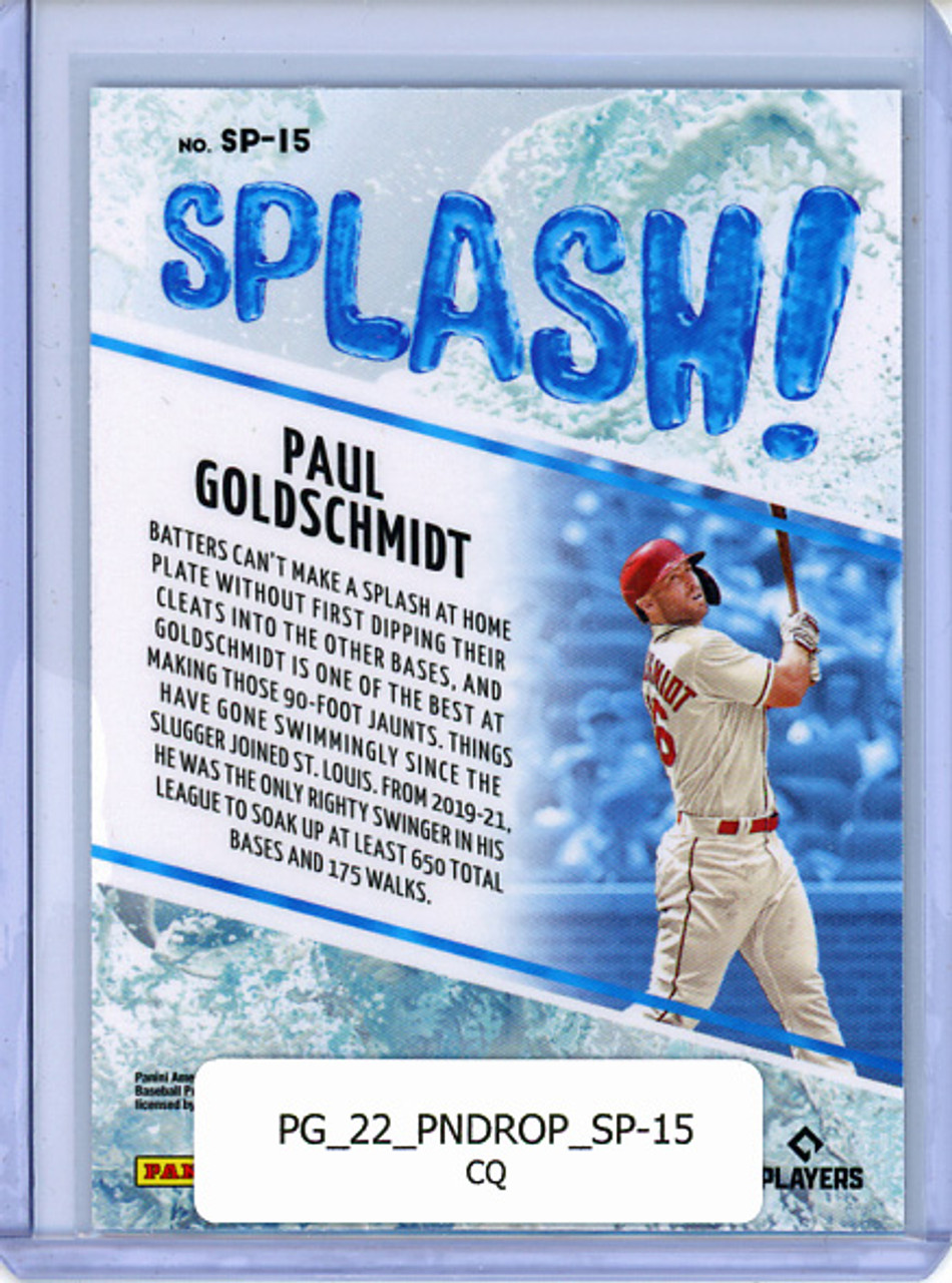 Paul Goldschmidt 2022 Donruss Optic, Splash! #SP-15 (CQ)