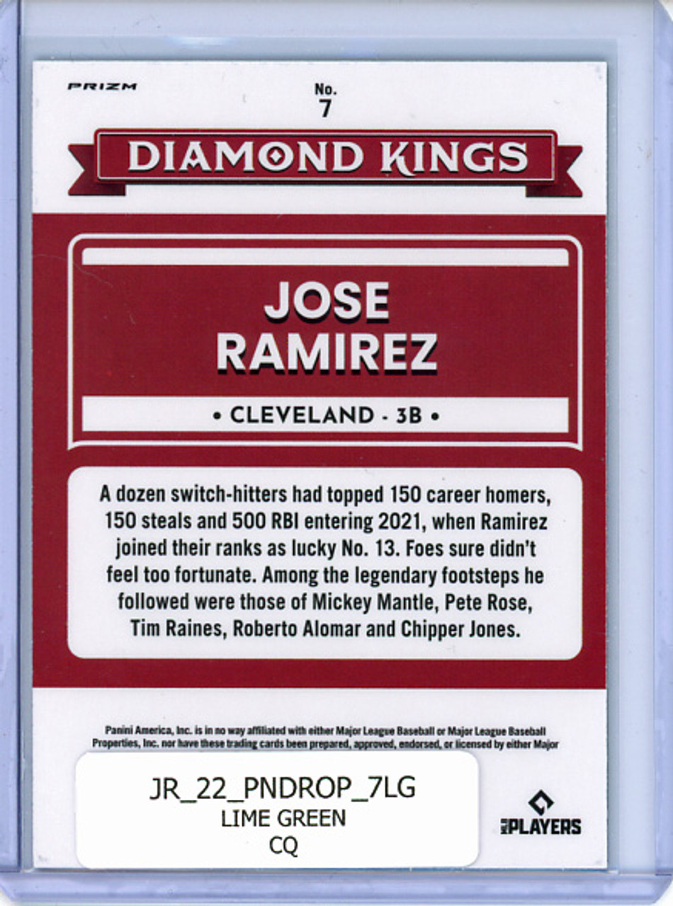 Jose Ramirez 2022 Donruss Optic #7 Diamond Kings Lime Green (CQ)