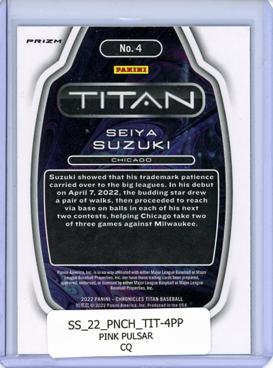 Seiya Suzuki 2022 Chronicles, Titan #4 Pink Pulsar (CQ)