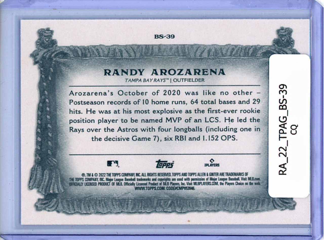 Randy Arozarena 2022 Allen & Ginter, Banner Season #BS-39 (CQ)