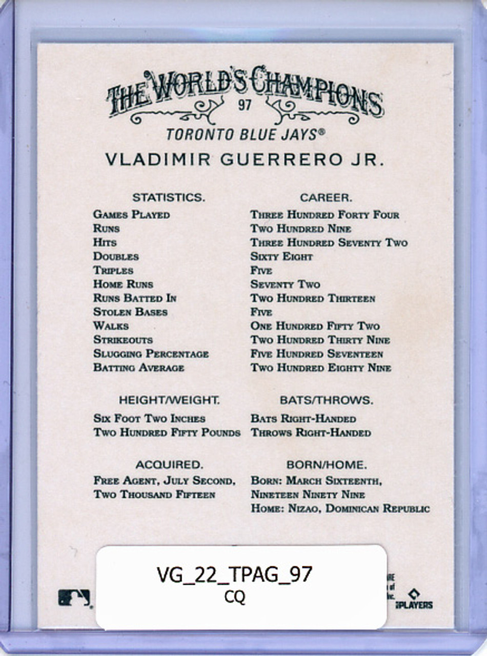 Vladimir Guerrero Jr. 2022 Allen & Ginter #97 (CQ)