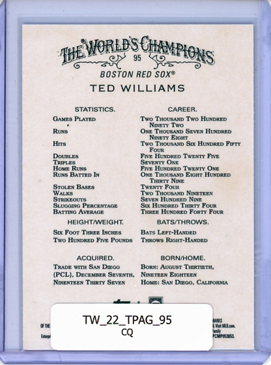 Ted Williams 2022 Allen & Ginter #95 (CQ)