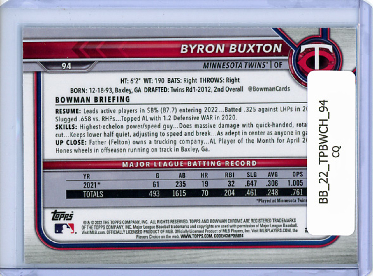Byron Buxton 2022 Bowman Chrome #94 (CQ)
