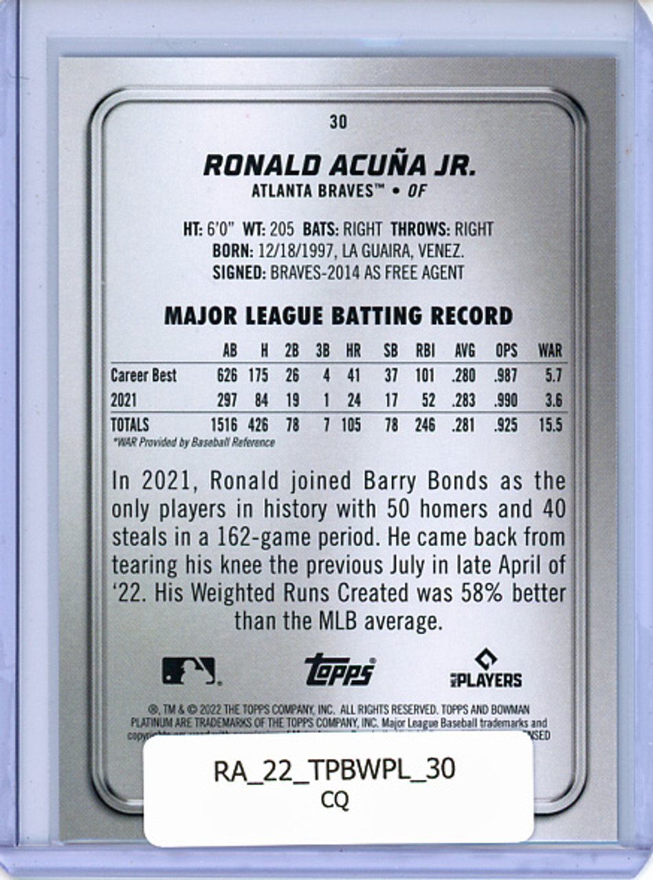 Ronald Acuna Jr. 2022 Bowman Platinum #30 (CQ)