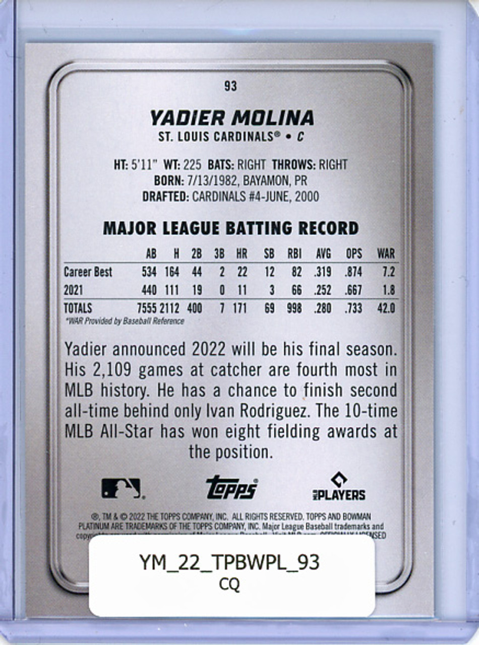 Yadier Molina 2022 Bowman Platinum #93 (CQ)