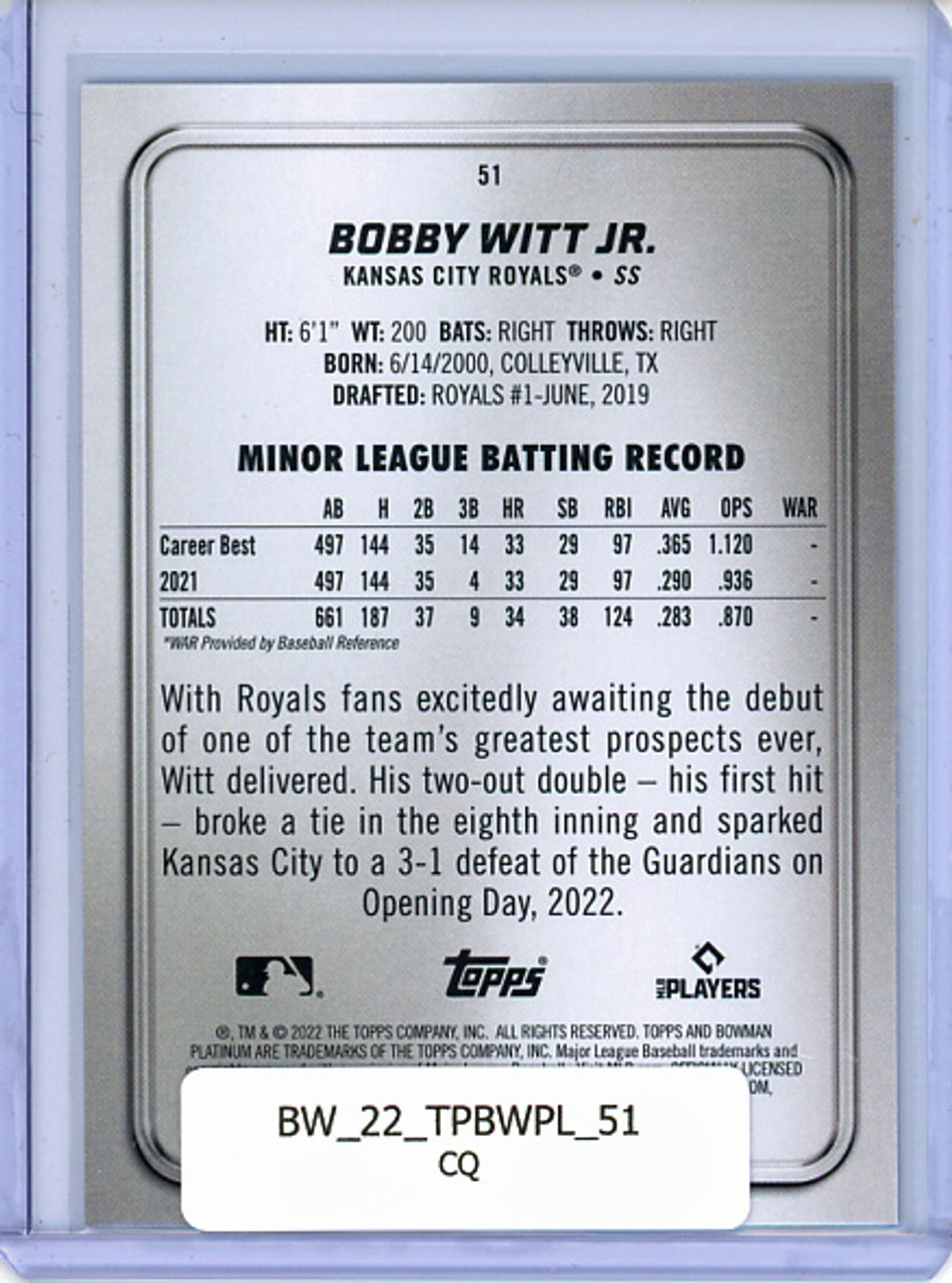 Bobby Witt Jr. 2022 Bowman Platinum #51 (CQ)