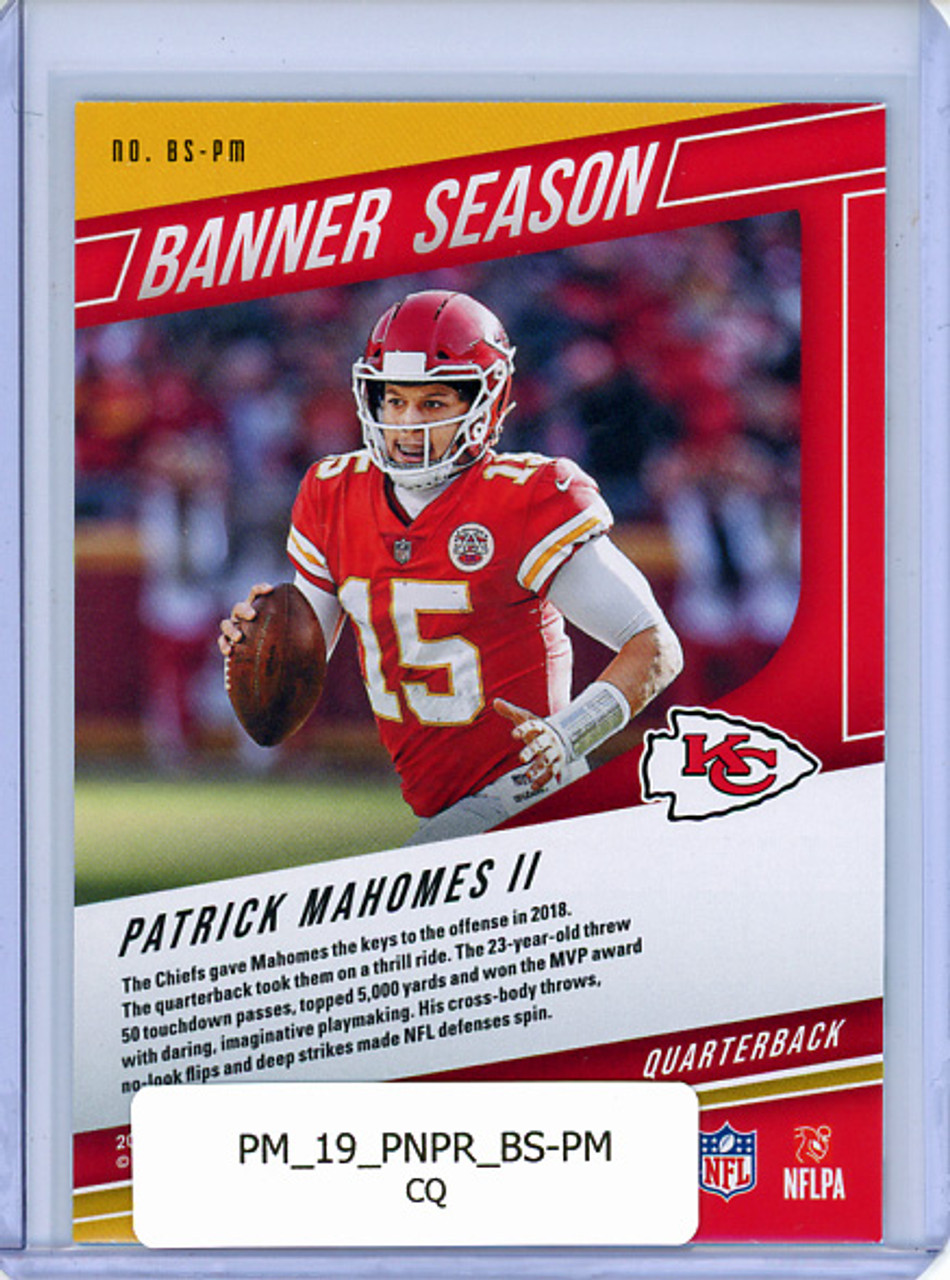 Patrick Mahomes II 2019 Prestige, Banner Season #BS-PM (CQ)