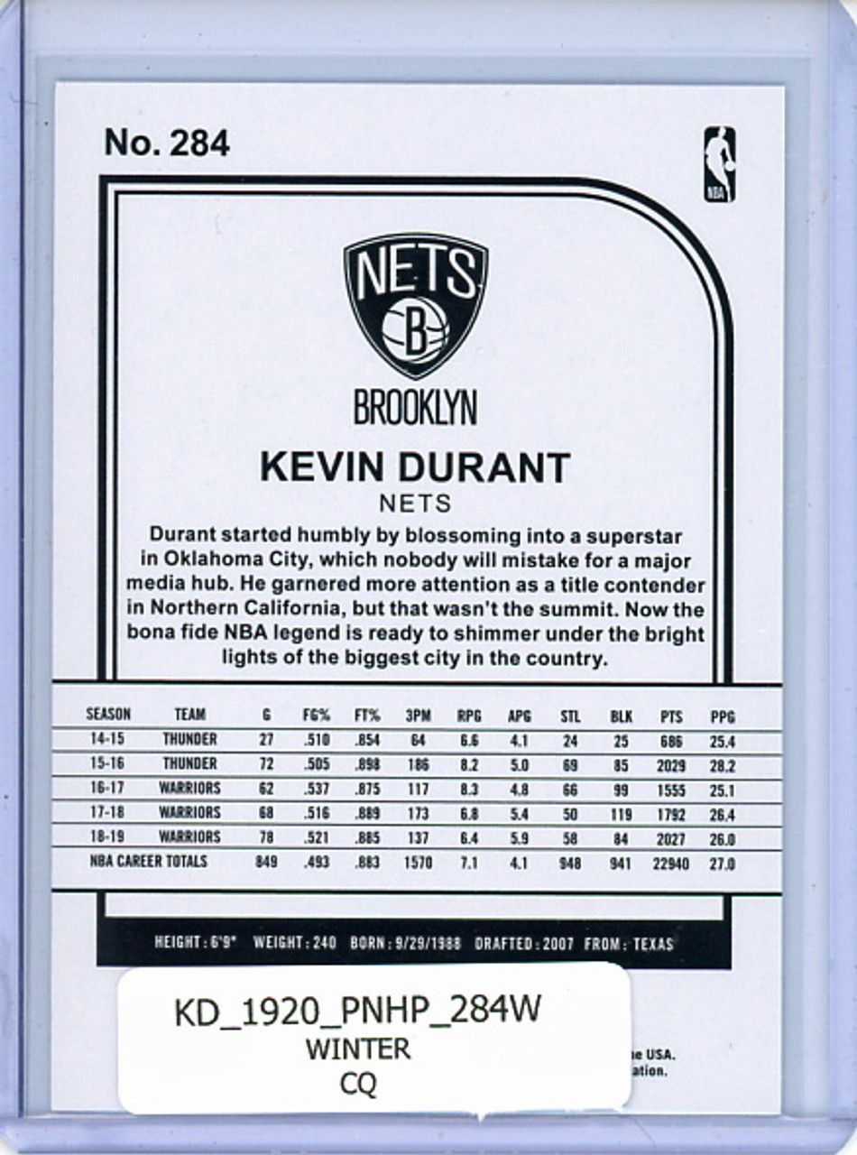 Kevin Durant 2019-20 Hoops #284 Tribute Winter (CQ)