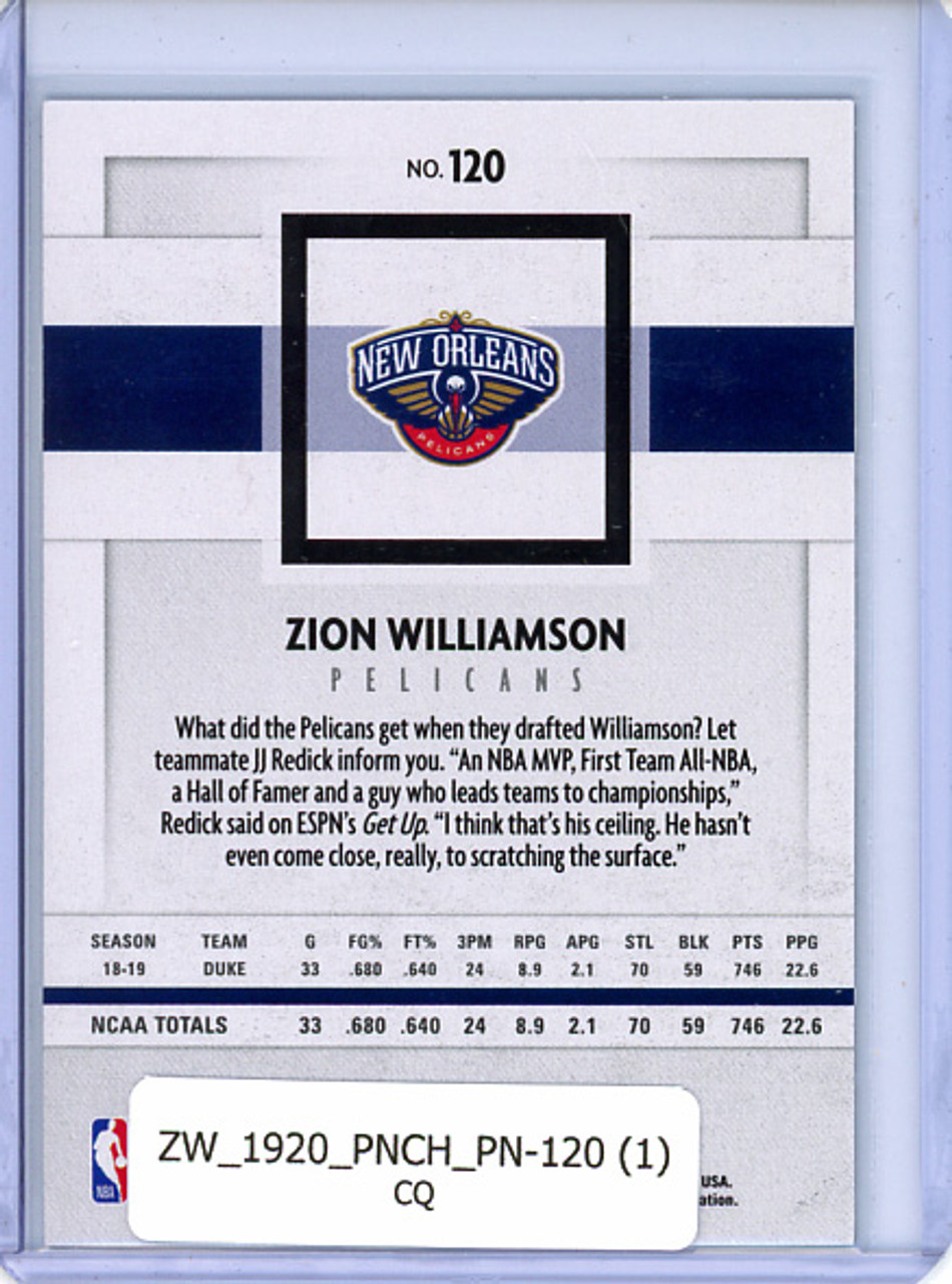 Zion Williamson 2019-20 Chronicles, Panini #120 (1) (CQ)