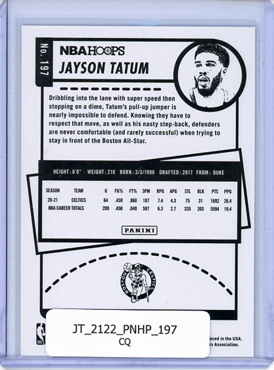 Jayson Tatum 2021-22 Hoops #197 (CQ)