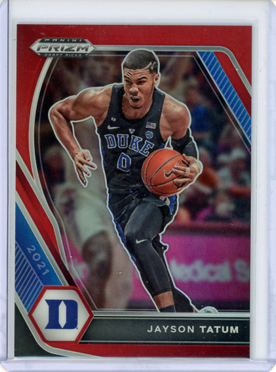 Jayson Tatum 2021-22 Prizm Draft Picks #61 Red (#232/299) (CQ)