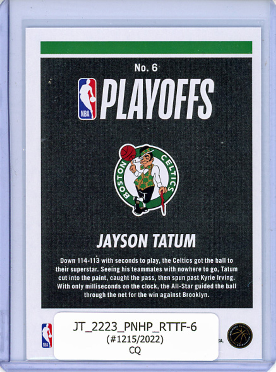 Jayson Tatum 2022-23 Hoops, Road to the Finals #6 First Round (#1215/2022) (CQ)