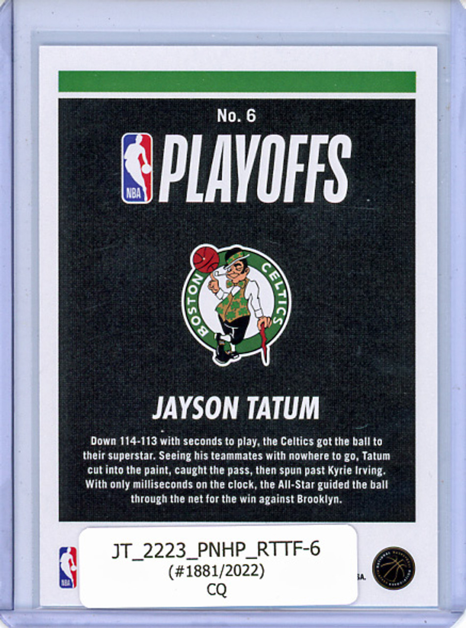 Jayson Tatum 2022-23 Hoops, Road to the Finals #6 First Round (#1881/2022) (CQ)