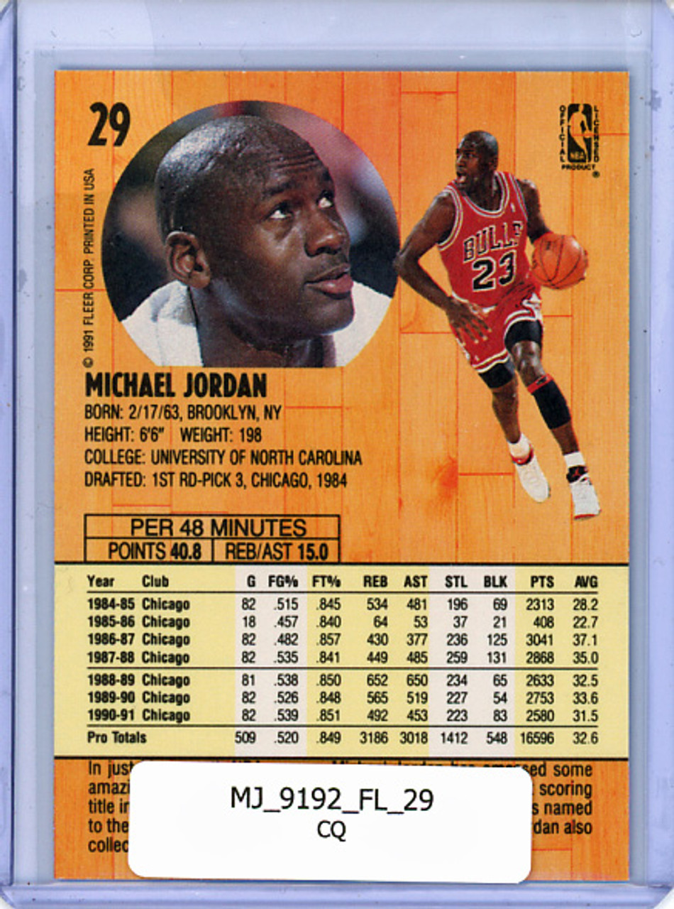 Michael Jordan 1991-92 Fleer #29 (CQ)