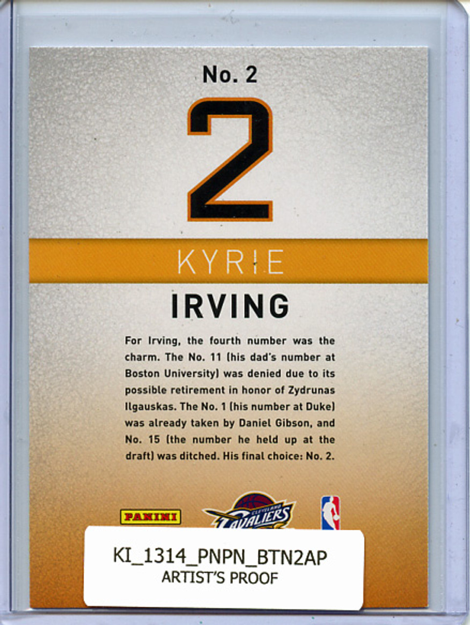 Kyrie Irving 2013-14 Pinnacle, Behind the Numbers #2 Artist's Proof