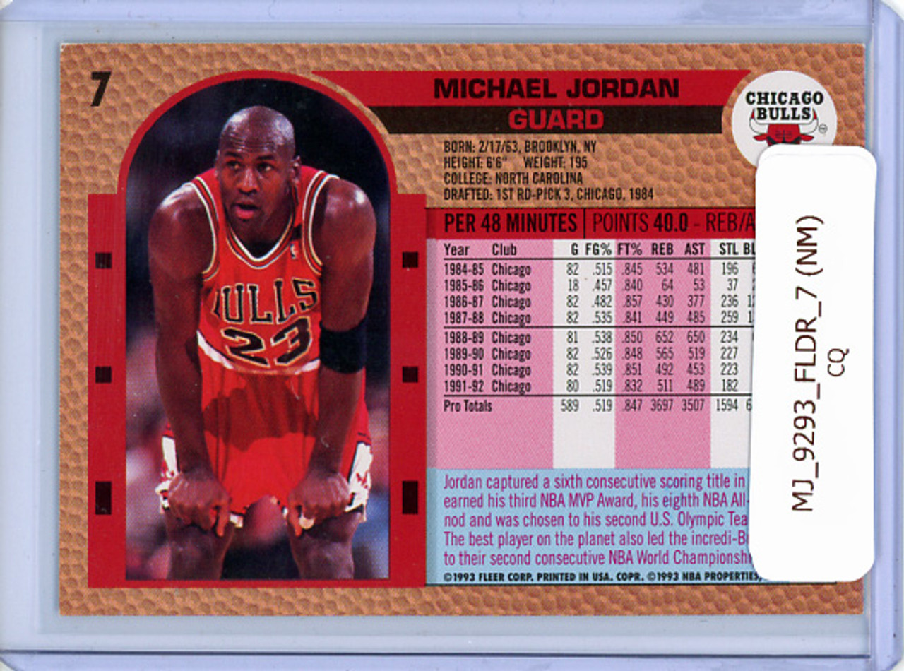 Michael Jordan 1992-93 Fleer Drake's #7 (Near Mint) (CQ)