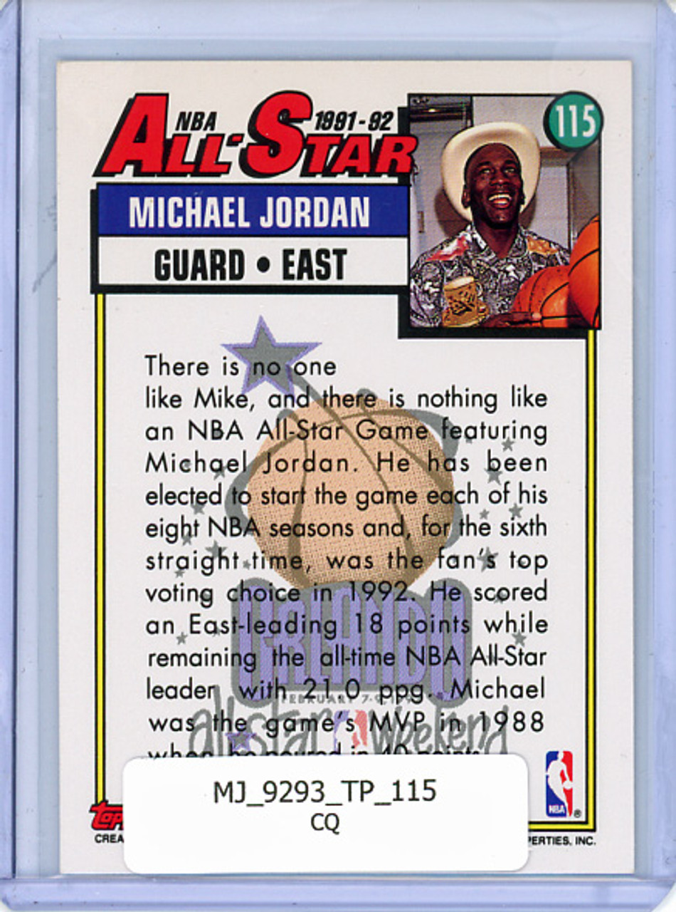 Michael Jordan 1992-93 Topps #115 All-Star (CQ)