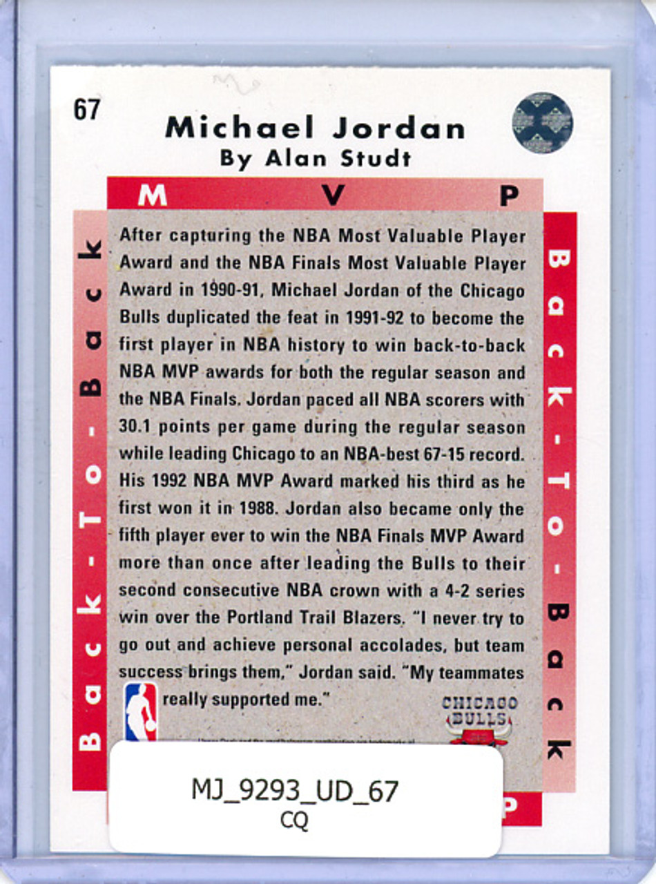 Michael Jordan 1992-93 Upper Deck #67 MVP (CQ)