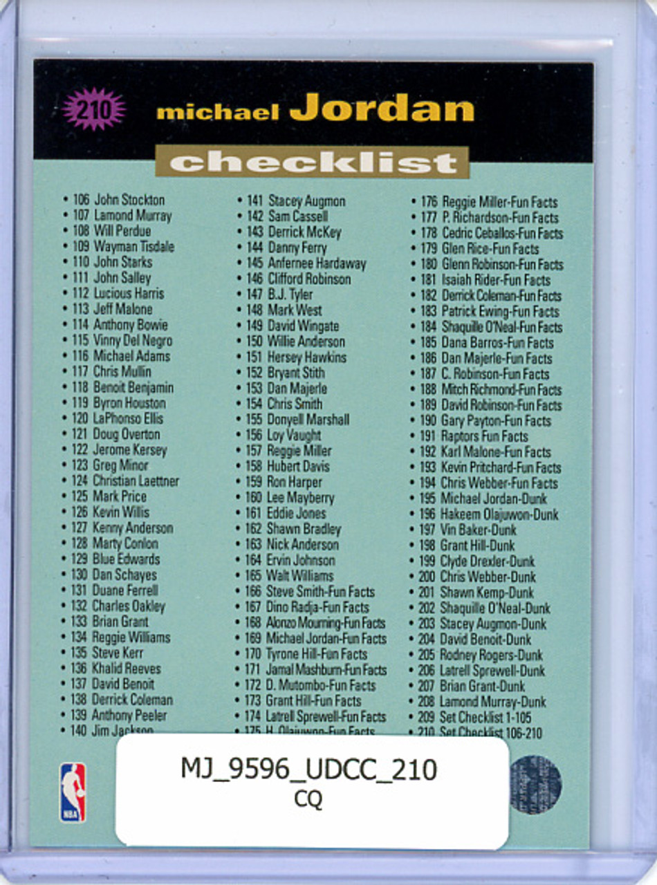 Michael Jordan 1995-96 Collector's Choice #210 Checklist (CQ)